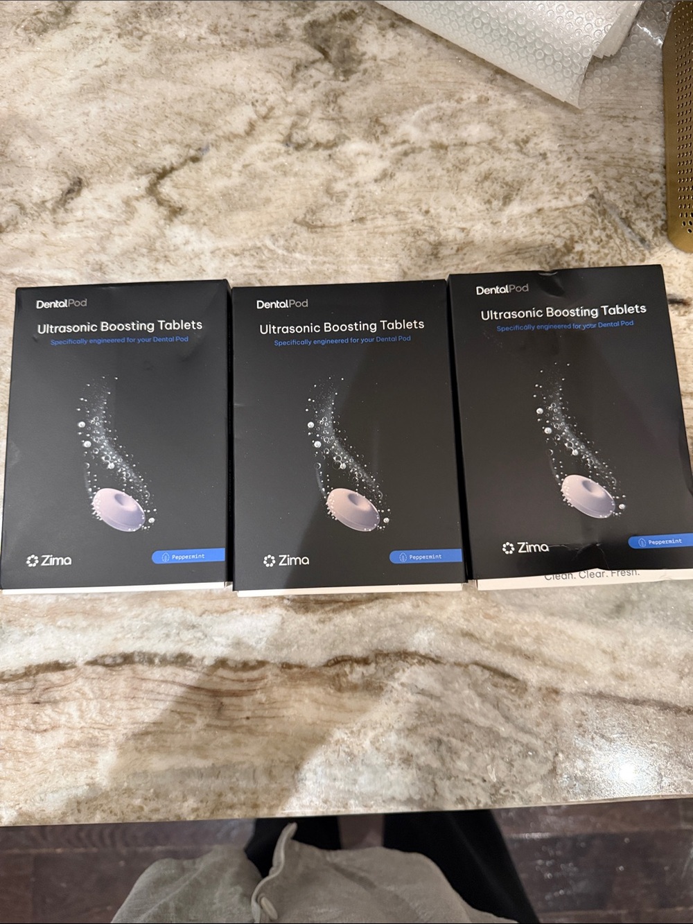 DentalPod Ultrasonic Boosting Tablets – peppermint (Pack of 3) - unopened boxes